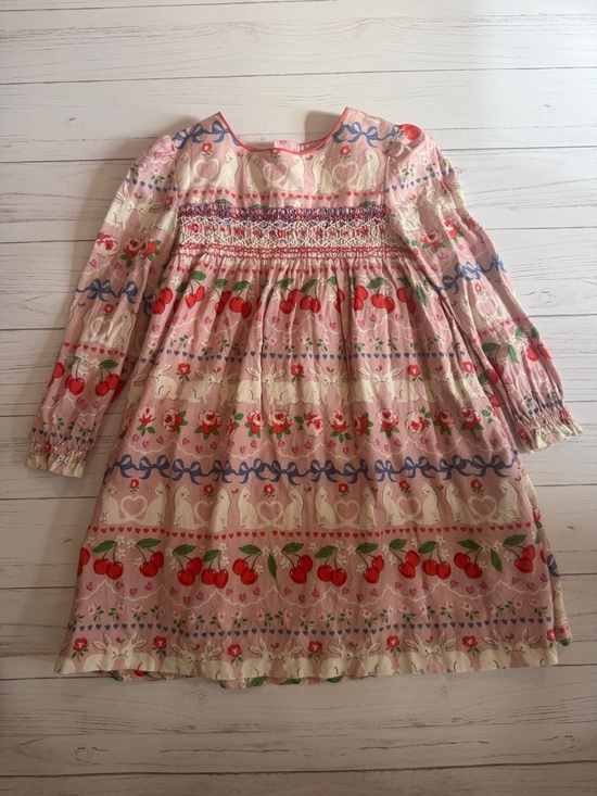 Mini Boden Other - Mini Boden Girls Pink Cherry Print Long Sleeve Dress